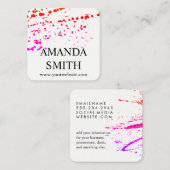 Carte De Visite Carré Coloré (Devant / Derrière)