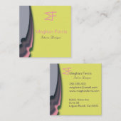 Carte De Visite Carré Coloré moderne (Devant / Derrière)