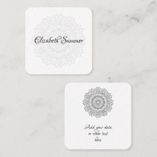 Carte De Visite Carré Colorez votre propre MANDALA - do-it-yourself Colo