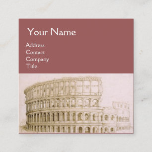 Carte De Visite Carré COLOSSEUM /Architecture antique, Architecte
