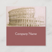 Carte De Visite Carré COLOSSEUM /Architecture antique, Architecte (Dos)