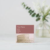 Carte De Visite Carré COLOSSEUM /Architecture antique, Architecte (Debout devant)