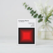 Carte De Visite Carré combiné - Noir à Rouge (Debout devant)