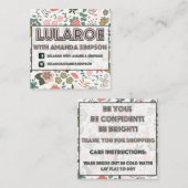 Carte De Visite Carré Commande à façon pour Amanda Simpson (Devant / Derrière)