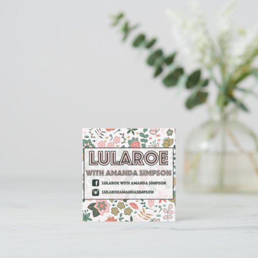 Carte De Visite Carré Commande à façon pour Amanda Simpson (Debout devant)