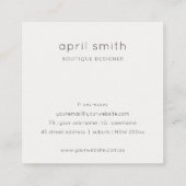 Carte De Visite Carré Commande de Merci Abstraite Aqua Silver Brush Stok (Dos)