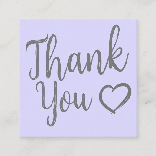 Carte De Visite Carré Commande de script remerciement moderne minima vio (Devant)