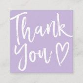 Carte De Visite Carré Commande de script remerciement moderne minima vio (Devant)