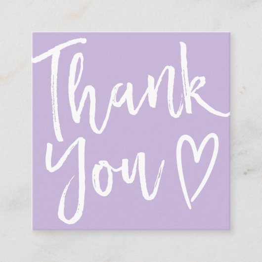 Carte De Visite Carré Commande de script remerciement moderne minima vio (Devant)