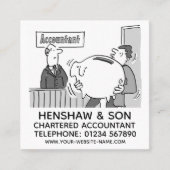 Carte De Visite Carré Comptable agréé Promotions (Devant)