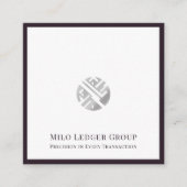 Carte De Visite Carré Comptable de classe Expert fiscal CPA (Devant)