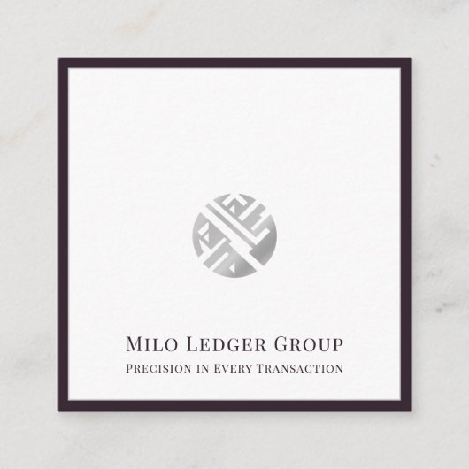 Carte De Visite Carré Comptable de classe Expert fiscal CPA (Devant)