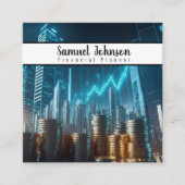 Carte De Visite Carré Comptable du planificateur financier Gestion du pa (Devant)