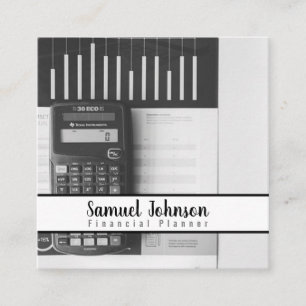 Carte De Visite Carré Comptable du planificateur financier Gestion du pa