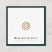 Carte De Visite Carré Comptable moderne Préparation fiscale CPA (Devant)