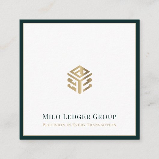 Carte De Visite Carré Comptable moderne Préparation fiscale CPA (Devant)