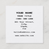 CARTE DE VISITE CARRÉ COMPUTER HAND POINTER / MOUSE CURSOR (Dos)