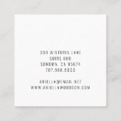 Carte De Visite Carré Concepteur de bijoux Boho Terracotta Abstrait (Dos)