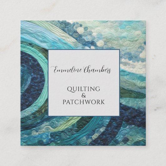 Carte De Visite Carré Concepteur De Quilage Et De Patchwork (Devant)
