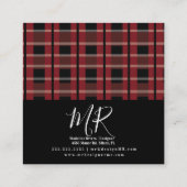 Carte De Visite Carré Concepteur d'événements immobiliers planifié (Dos)