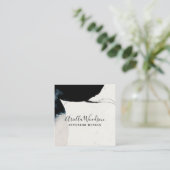 Carte De Visite Carré Concepteur d'intérieur de formes d'aquarelle Abstr (Debout devant)