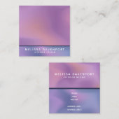 Carte De Visite Carré Conception abstraite moderne de l'étirement rose e (Devant / Derrière)