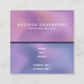 Carte De Visite Carré Conception abstraite moderne de l'étirement rose e (Dos)