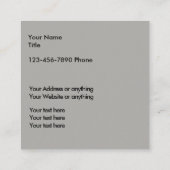 Carte De Visite Carré Conception bilatérale géométrique unique moderne (Dos)