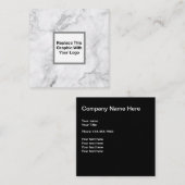 Carte De Visite Carré Conception chique de logo d'affaires (Devant / Derrière)