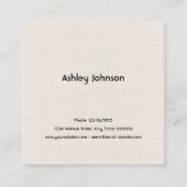 Carte De Visite Carré Conception de la texture du bois (Dos)