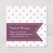 Carte De Visite Carré Conception de mode et métiers faits main (Dos)