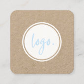 CARTE DE VISITE CARRÉ CONCEPTION DE MODÈLE MINIMAL RUSTIQUE LOGO D'AFFAI (Devant)