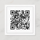 Carte De Visite Carré Conception de typographie moderne « Hello » (Dos)