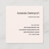 Carte De Visite Carré Conception du Boho bleu et arc-en-ciel de pêche (Dos)