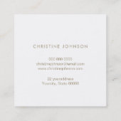 Carte De Visite Carré conception du logo (Dos)