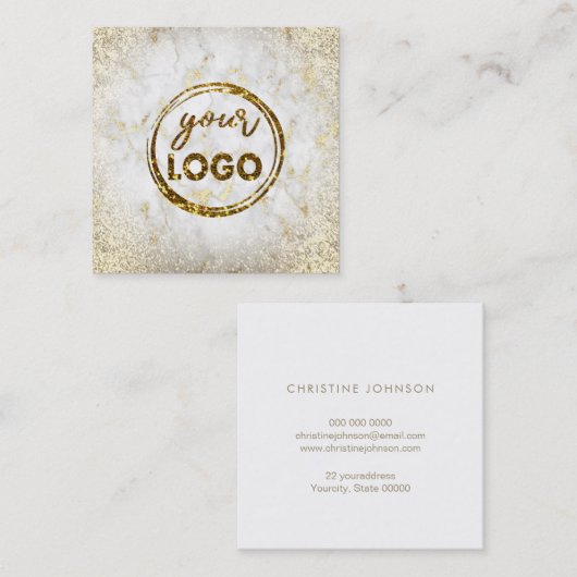 Carte De Visite Carré conception du logo (Devant / Derrière)