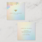 Carte De Visite Carré conception du logo abeille (Devant / Derrière)