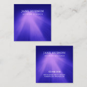 Carte De Visite Carré Conception élégante moderne propre Lumière rose su (Devant / Derrière)