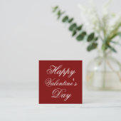 Carte De Visite Carré Conception festive de joyeux Saint-Valentin (Debout devant)