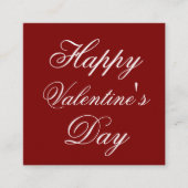 Carte De Visite Carré Conception festive de joyeux Saint-Valentin (Devant)