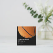 Carte De Visite Carré Conception fraîche d'entraîneur de football (Debout devant)