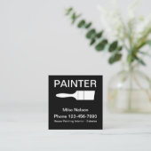 Carte De Visite Carré Conception minimale de peintre de Chambre (Debout devant)