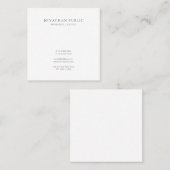 Carte De Visite Carré Conception moderne de modèle élégant simple (Devant / Derrière)