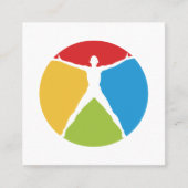 Carte De Visite Carré Conception moderne d'instructeur de forme physique (Devant)