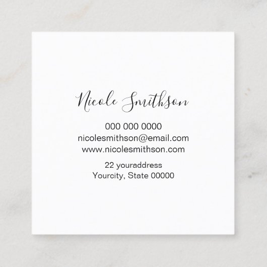 Carte De Visite Carré conception moderne fausse holographique (Dos)