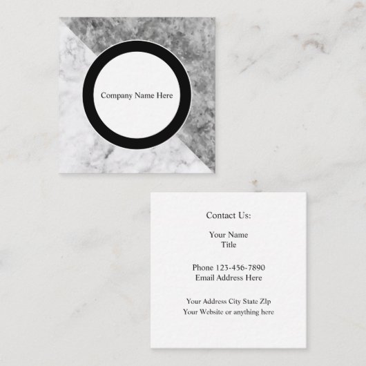 Carte De Visite Carré Conception moderne unique (Devant / Derrière)