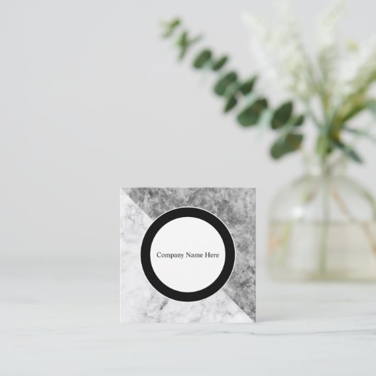 Carte De Visite Carré Conception moderne unique (Debout devant)