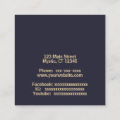 Carte De Visite Carré Conception mystique (Dos)