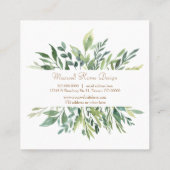 Carte De Visite Carré Conception professionnelle de la frontière des Feu (Dos)