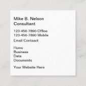 Carte De Visite Carré Conception professionnelle de services de sécurité (Dos)